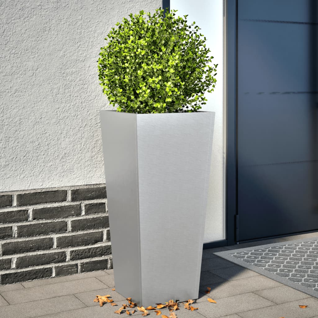 Plantekasser 2 stk 35x35x75 cm galvanisert stål