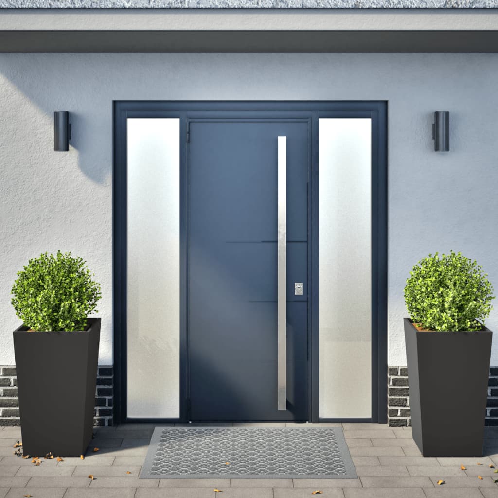 Plantekasser 2 stk svart 45x45x75 cm stål