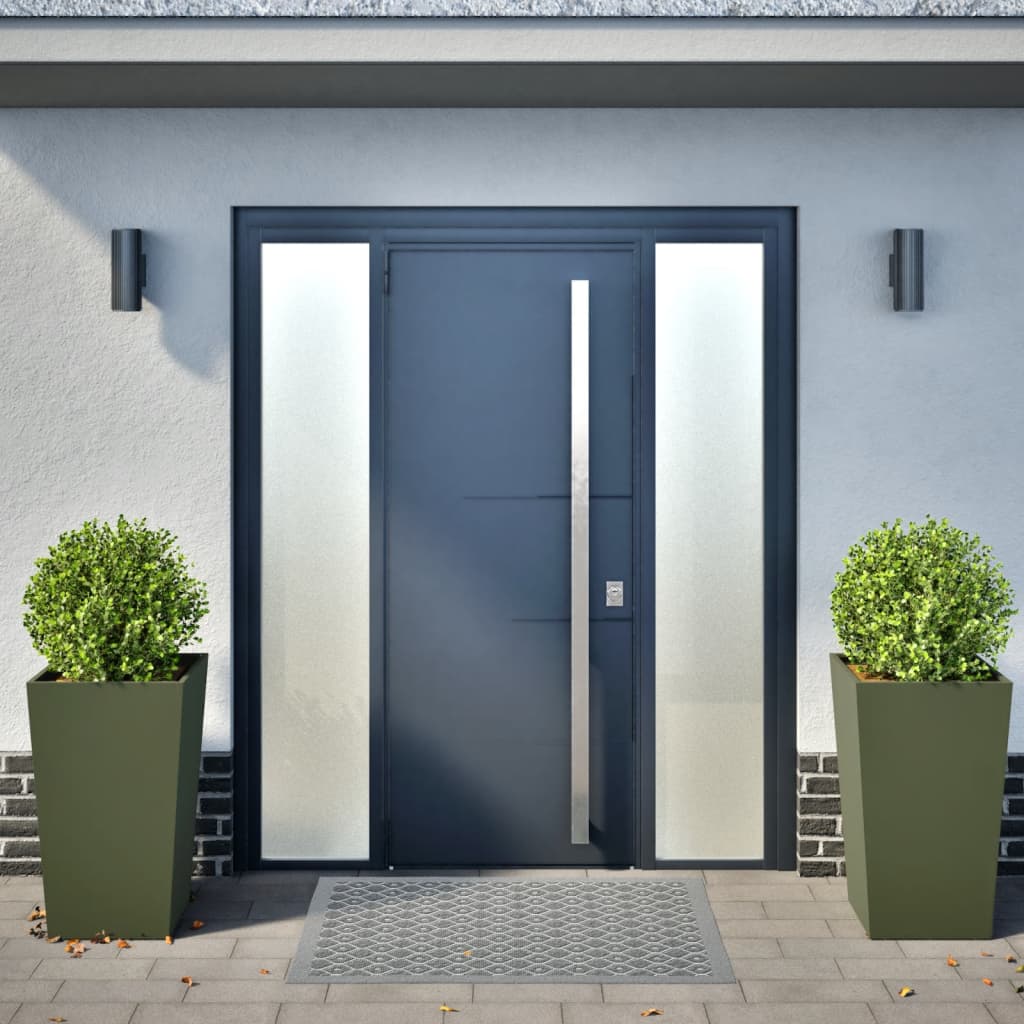 Plantekasser olivengrønn 2 stk 45x45x75 cm stål