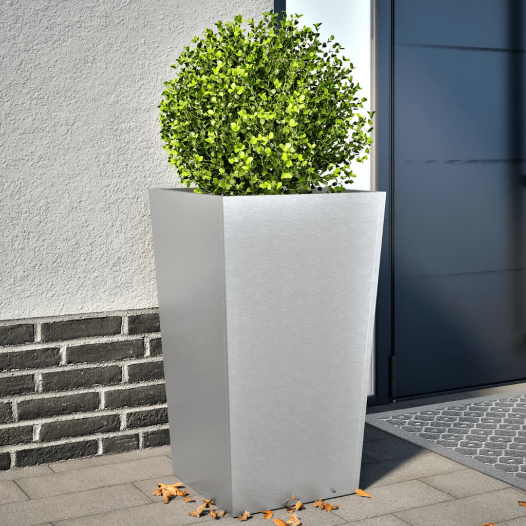 Plantekasser 2 stk 45x45x75 cm galvanisert stål