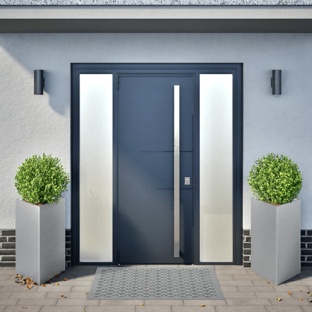 Plantekasser 2 stk trekantet 50x43x75 cm galvanisert stål