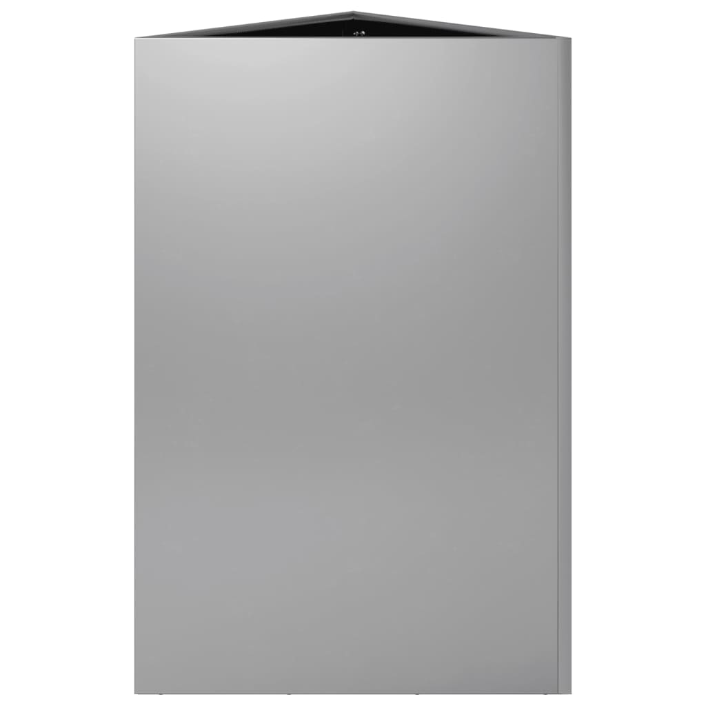 Plantekasser 2 stk trekantet 50x43x75 cm galvanisert stål