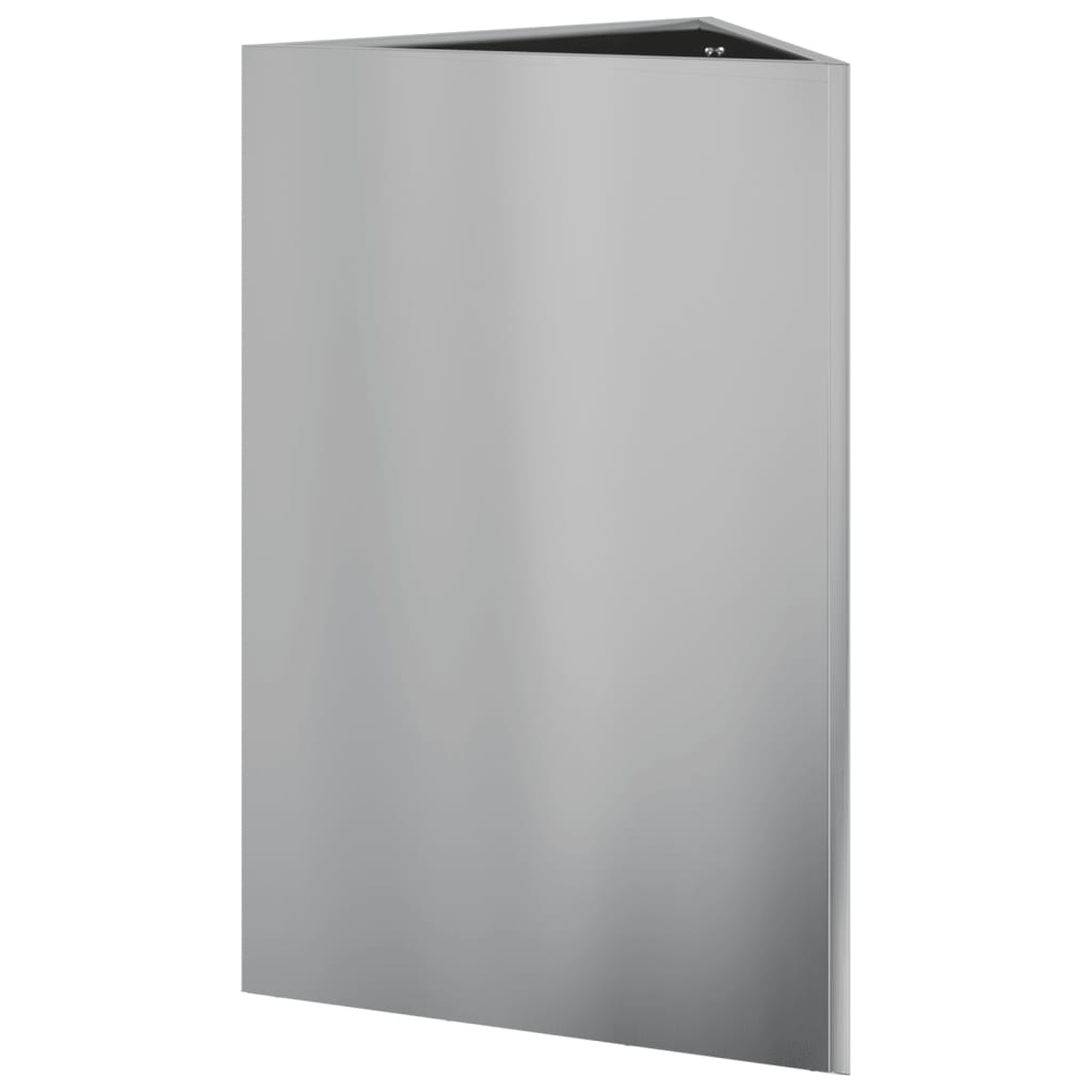 Plantekasser 2 stk trekantet 50x43x75 cm galvanisert stål