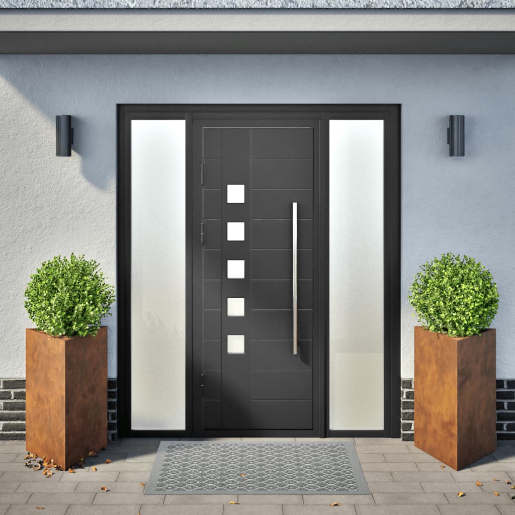 Plantekasser 2 stk trekantet 50x43x75 cm cortenstål