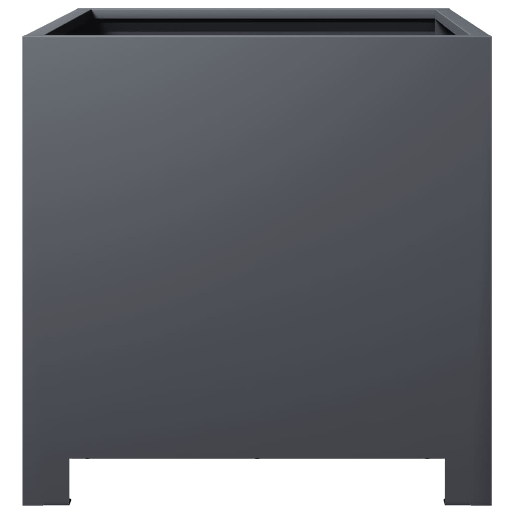 Plantekasser 2 stk antrasitt 40x40x40 cm stål
