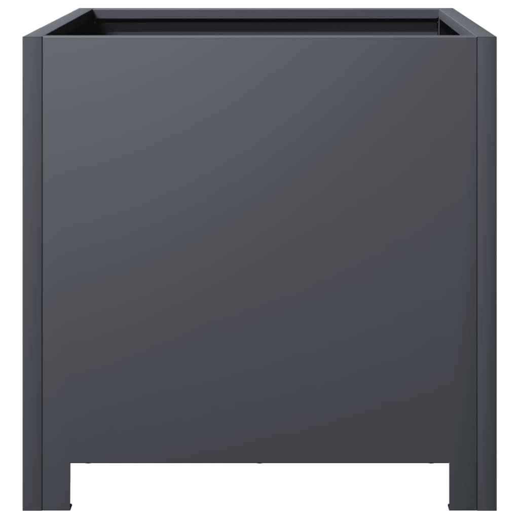 Plantekasser 2 stk antrasitt 40x40x40 cm stål