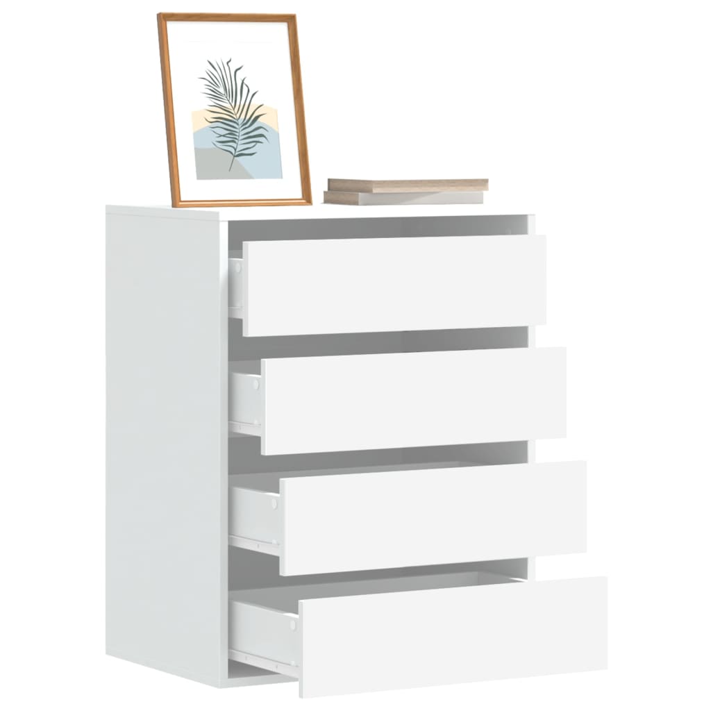 Kommode hvit 60x41x76 cm konstruert tre