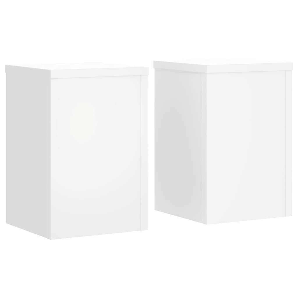 Plantestativer 2 stk hvit 20x20x30 cm konstruert tre