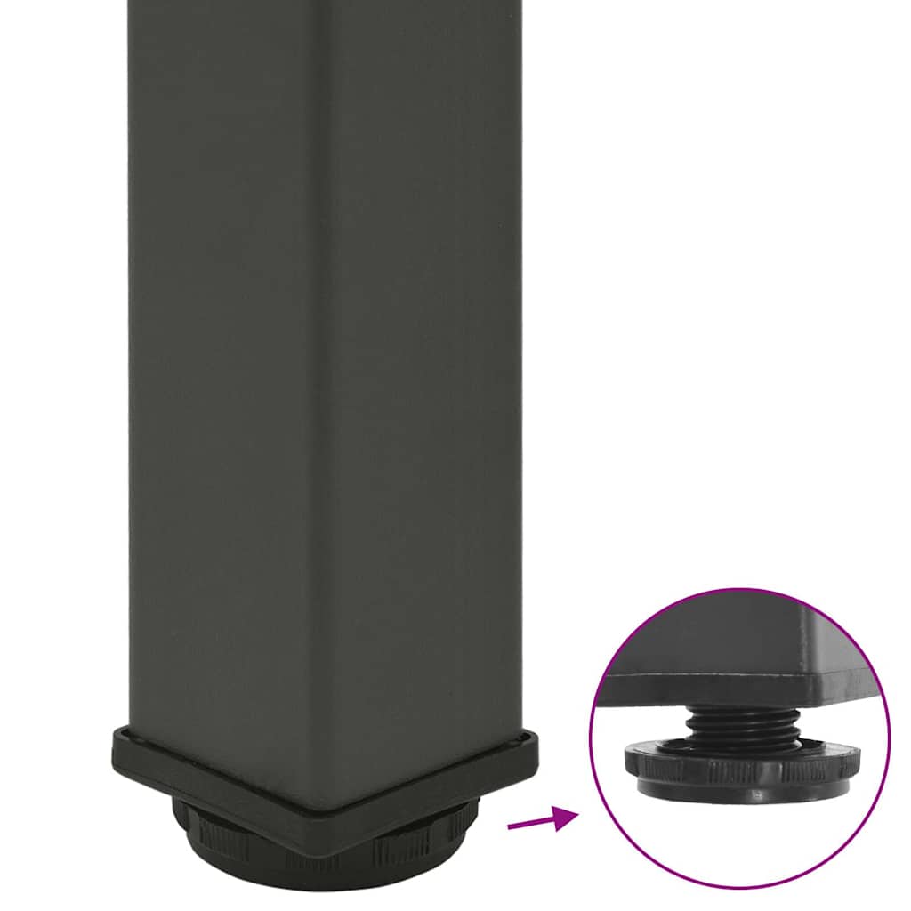 Konsollbordben 4 stk antrasitt 72–74 cm stål