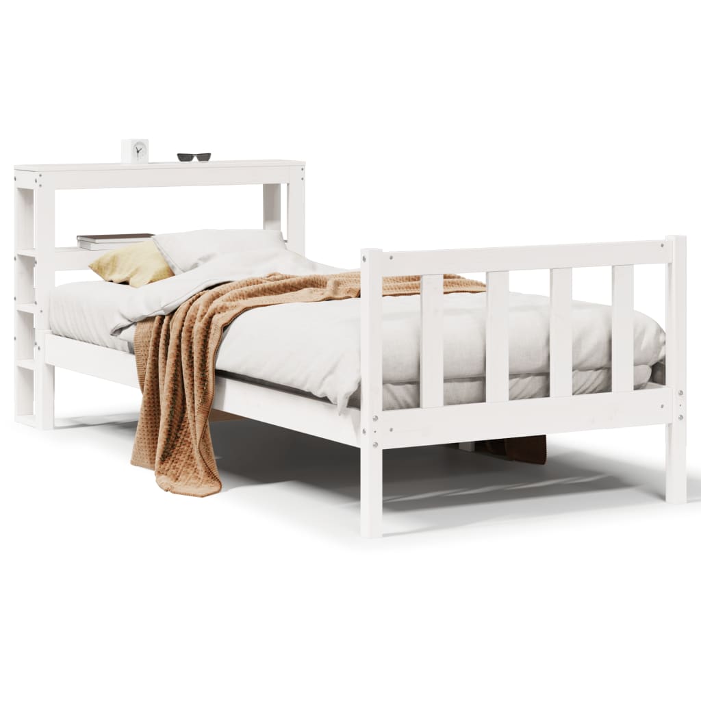 Sengeramme uten madrass hvit 90x190 cm heltre furu