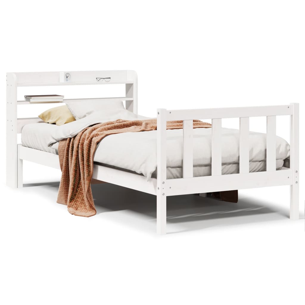 Sengeramme uten madrass hvit 90x190 cm heltre furu