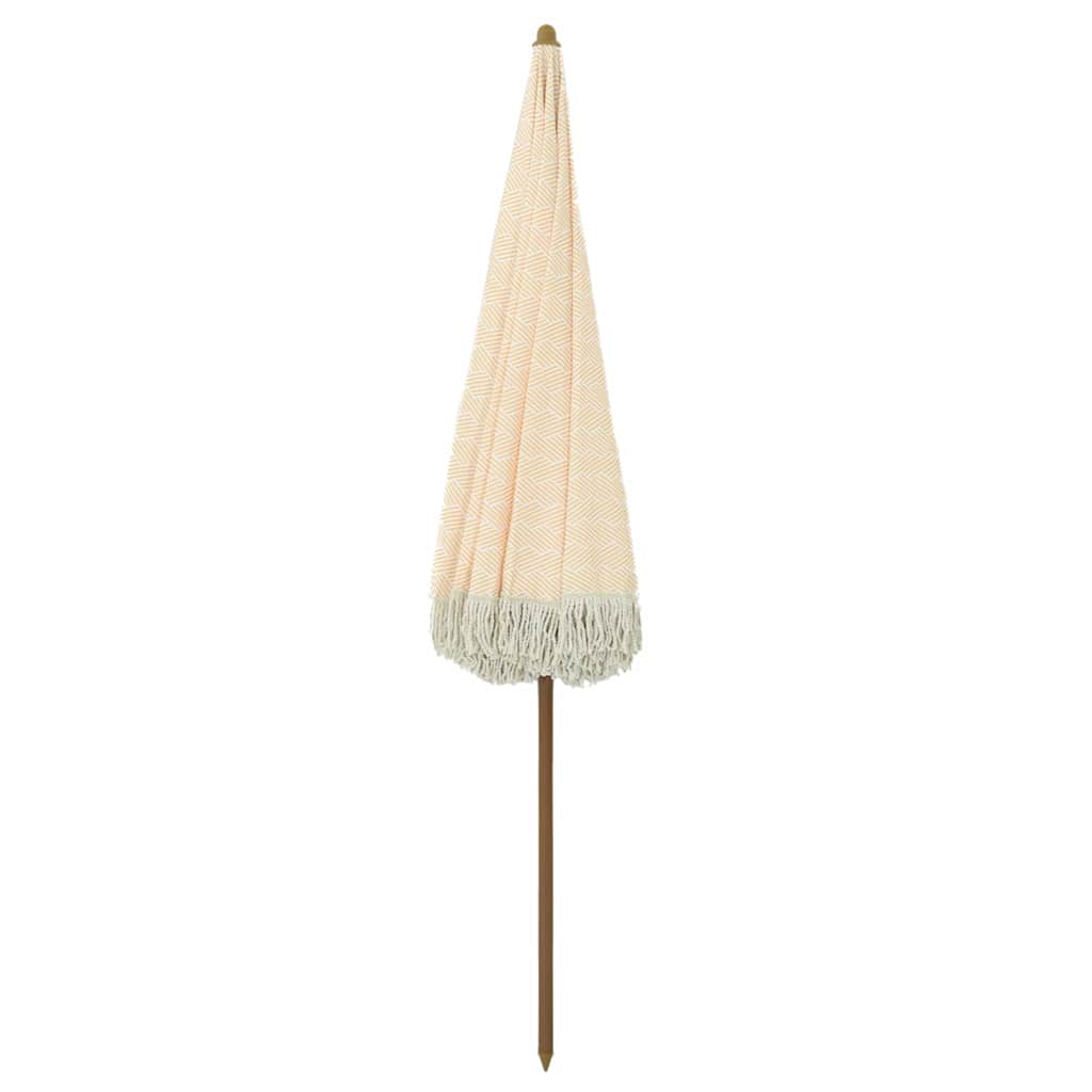 Parasoll Gul og hvit Ø 160 x 195 cm Stål