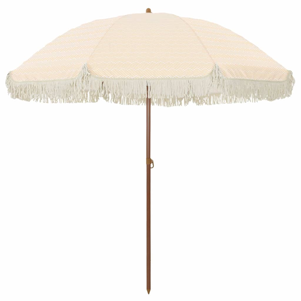 Parasoll Gul og hvit Ø 205 x 209 cm Stål