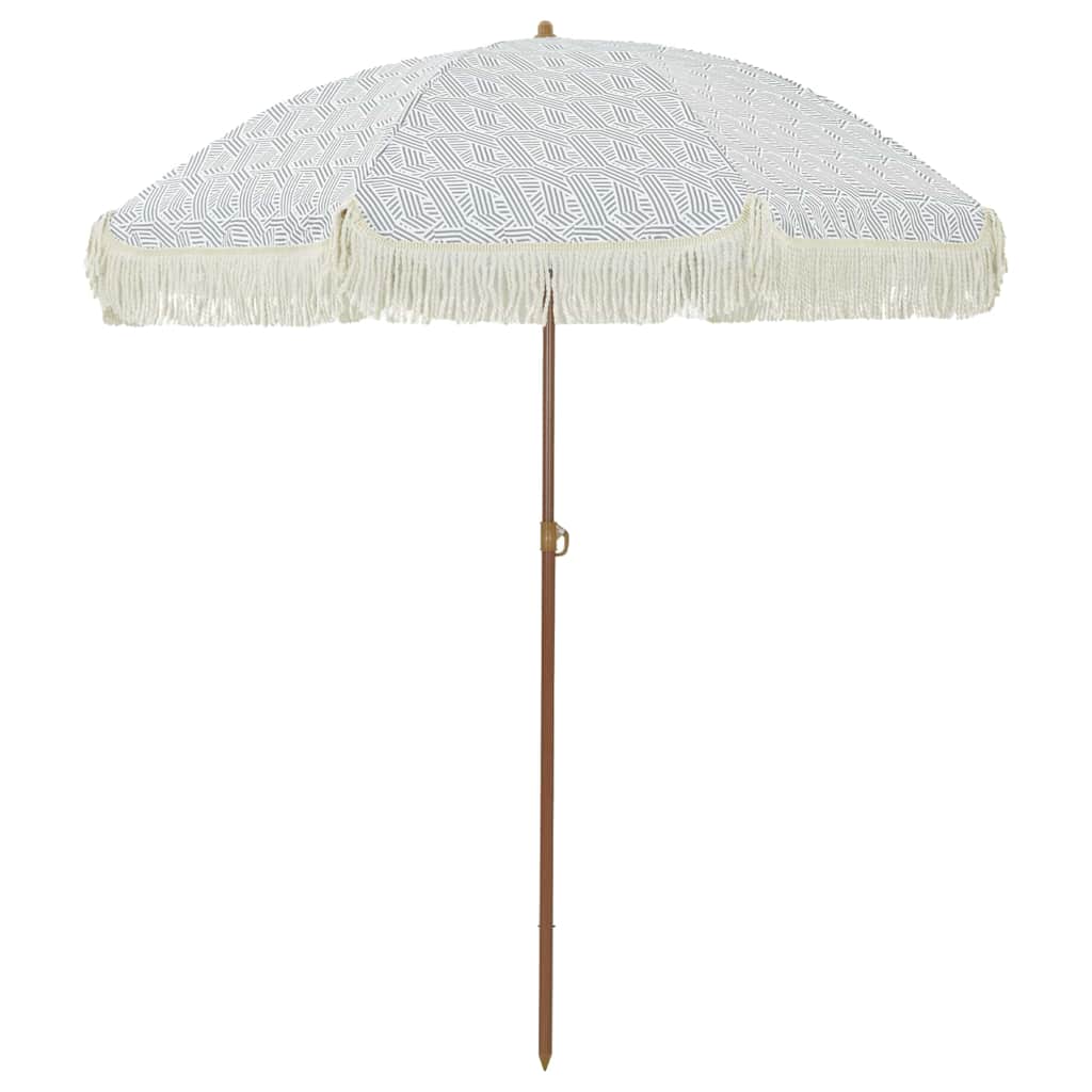 Parasoll Grå og hvit Ø 160 x 195 cm Stål