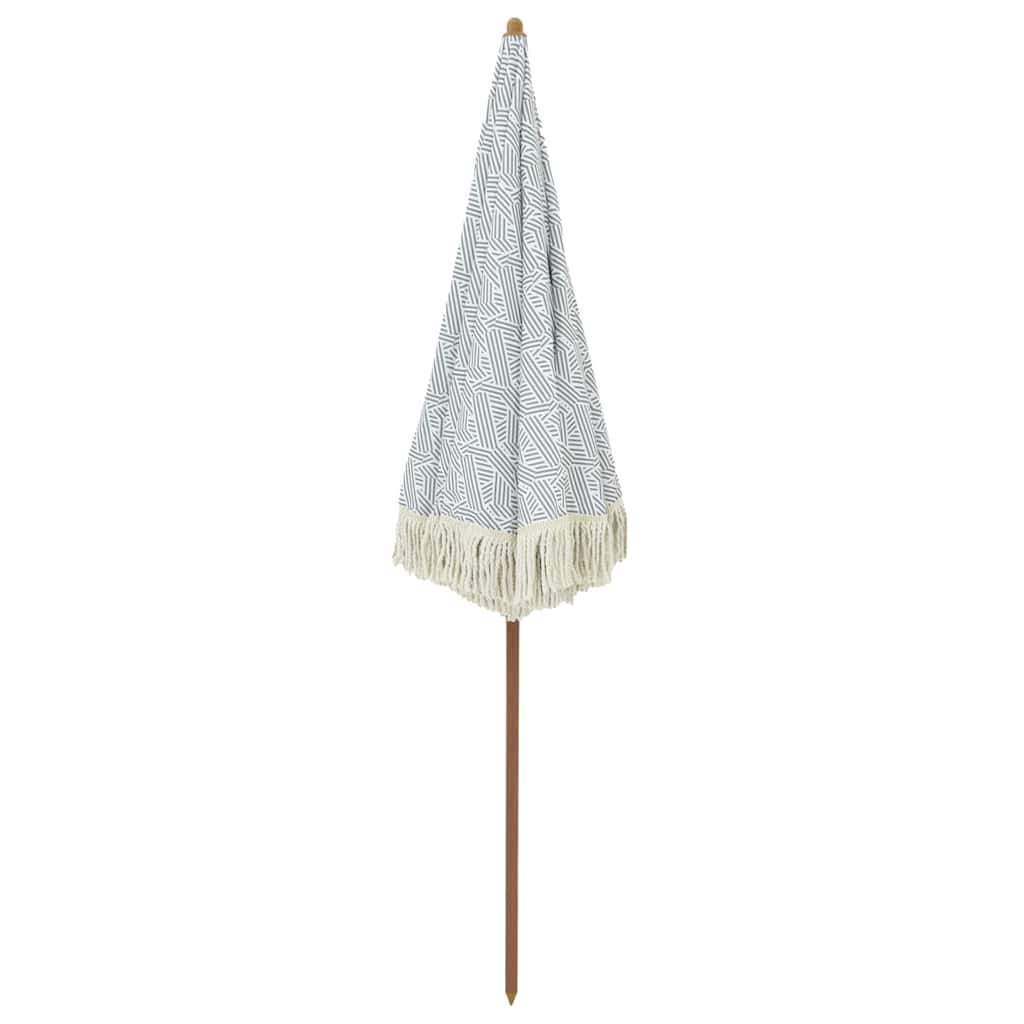 Parasoll Grå og hvit Ø 160 x 195 cm Stål