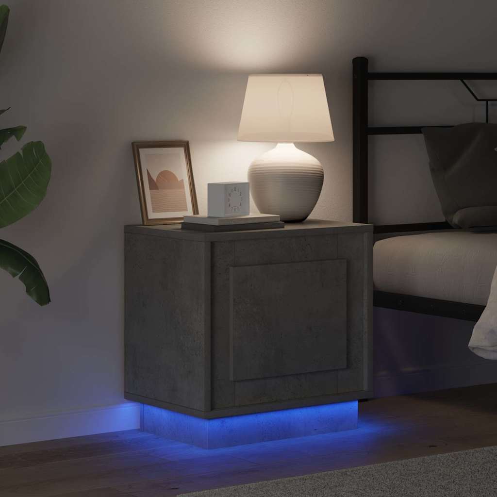 Nattbordskap med Betonggrå 44 x 34,5 x 45 cm Konstruert tre