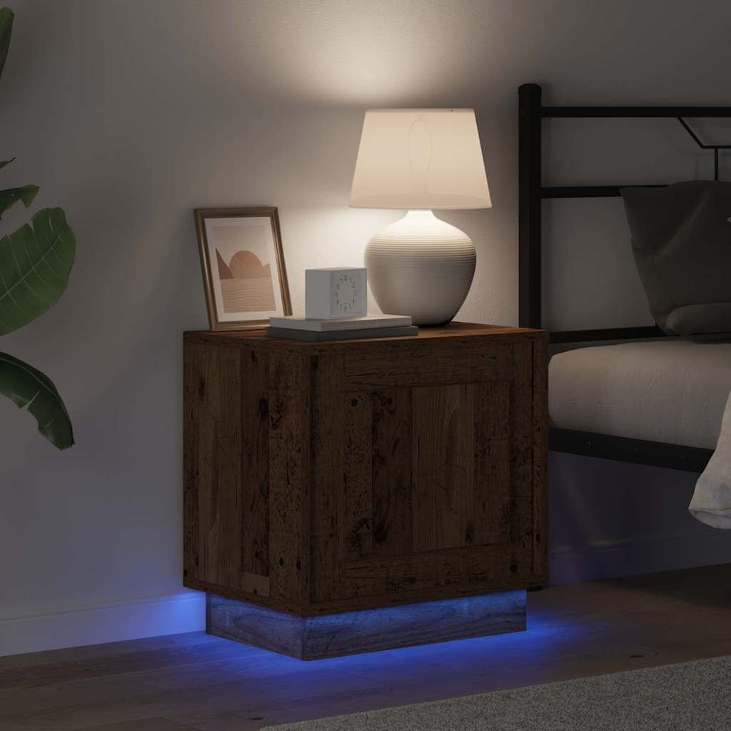 Nattbordskap med Gammelt tre 44 x 34,5 x 45 cm Konstruert tre