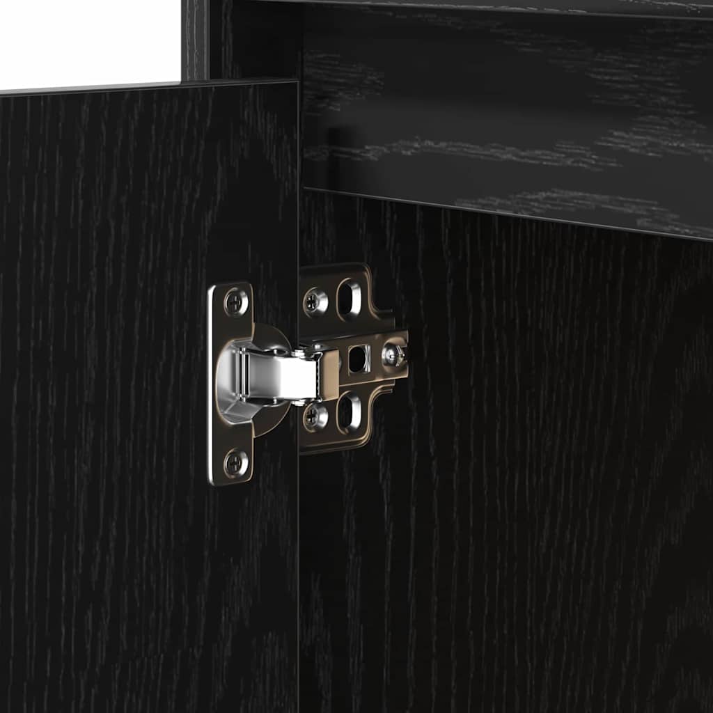 Nattbordskap med skuff Svart 50 x 34.5 x 50 cm. Konstruert tre