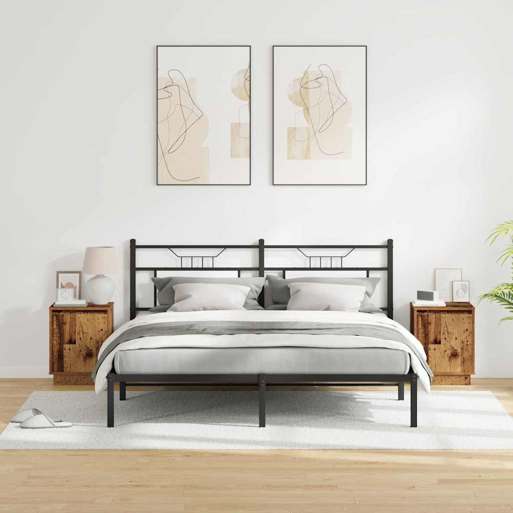 Nattbordskap 2 pcs Gammelt tre 39 x 34.5 x 50 cm Konstruert tre