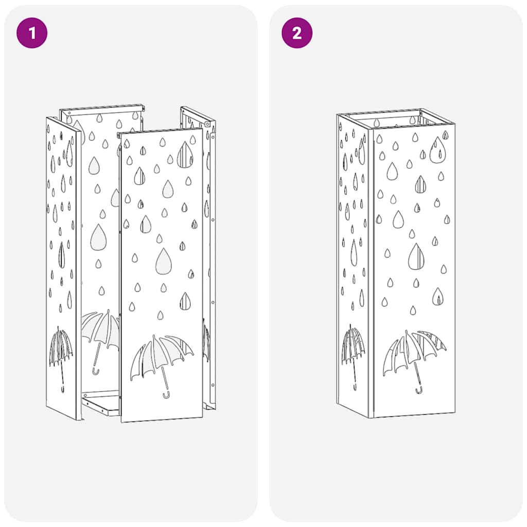 Parasollstativ Rosa 15,5 x 15,5 x 49 cm Metall