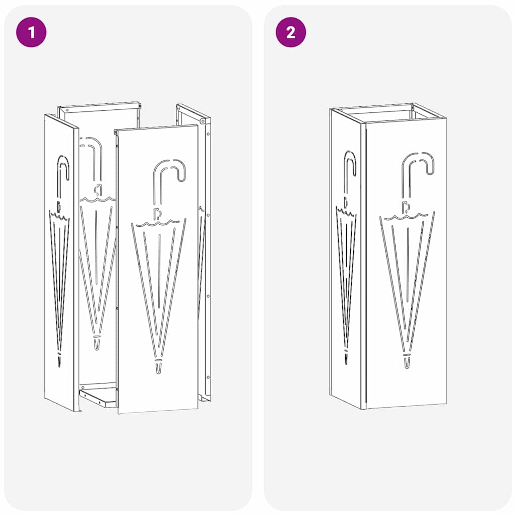 Parasollstativ Hvit 15,5 x 15,5 x 49 cm Metall