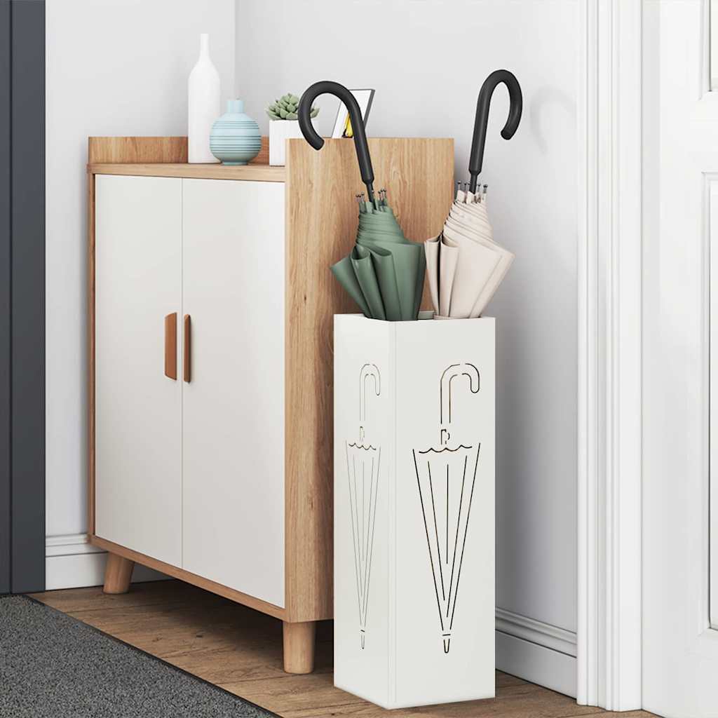 Parasollstativ Hvit 15,5 x 15,5 x 49 cm Metall