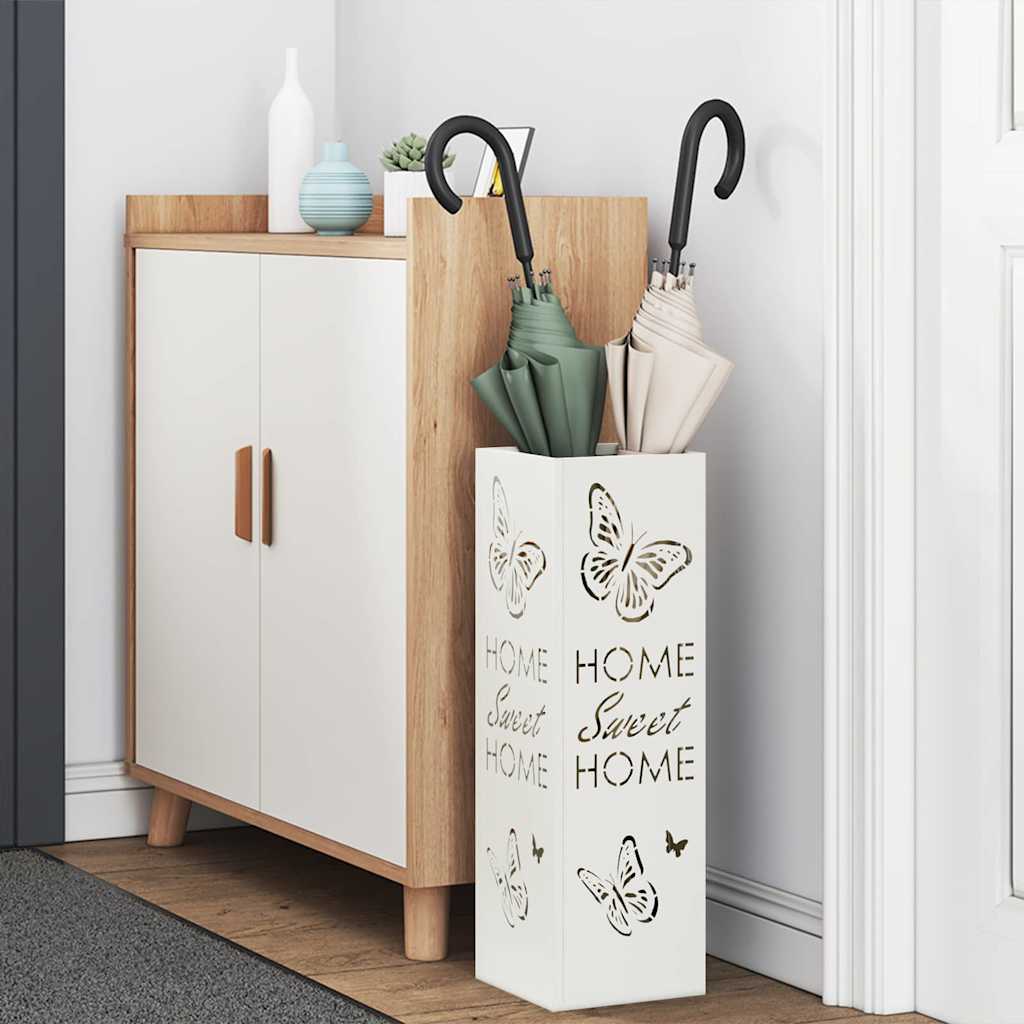 Parasollstativ Hvit 15,5 x 15,5 x 49 cm Metall