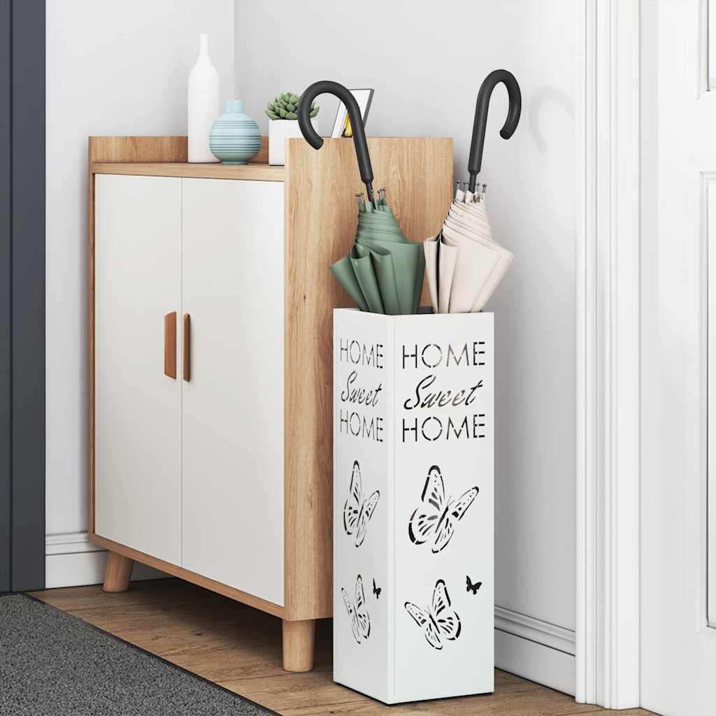 Parasollstativ Hvit 15,5 x 15,5 x 49 cm Metall