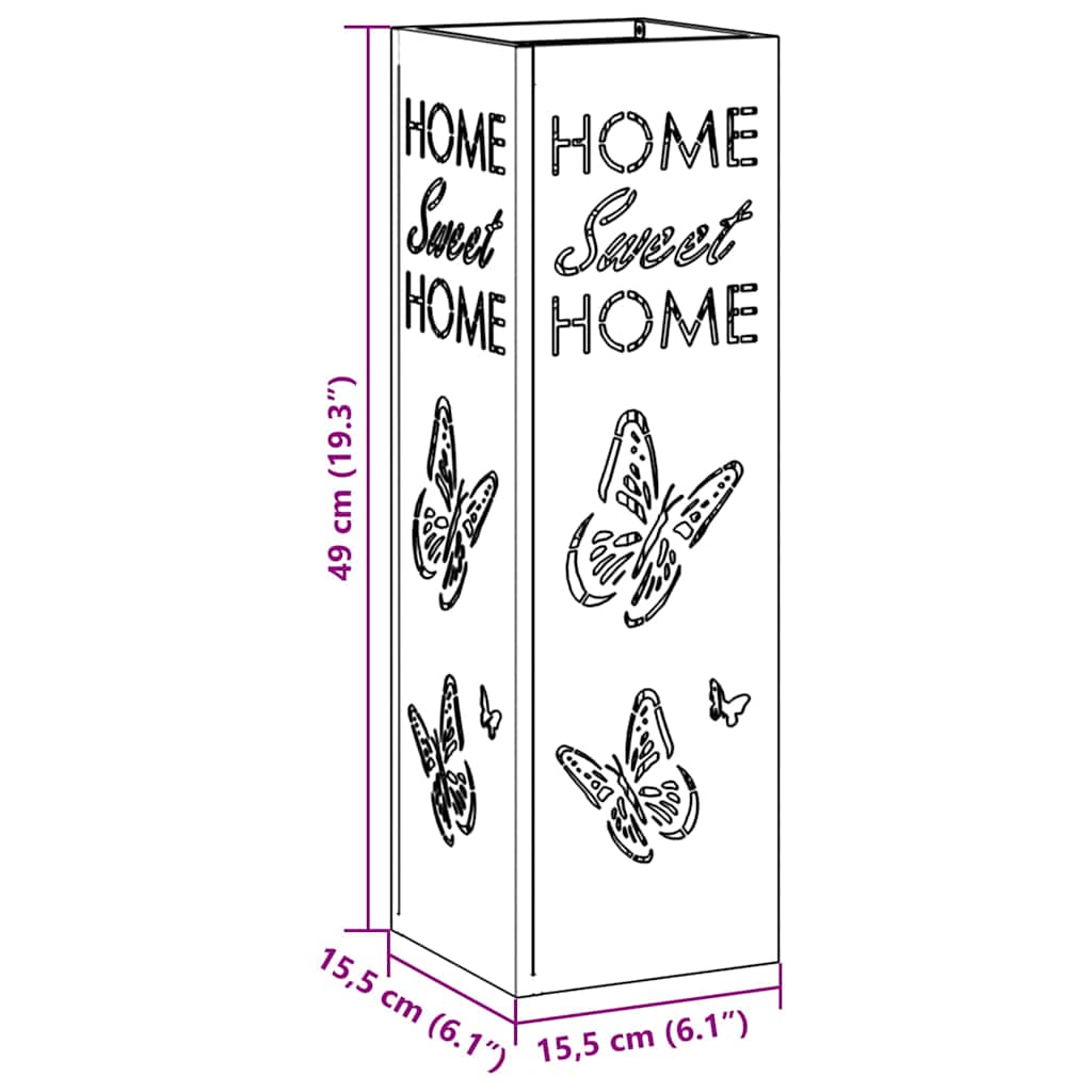 Parasollstativ Hvit 15,5 x 15,5 x 49 cm Metall