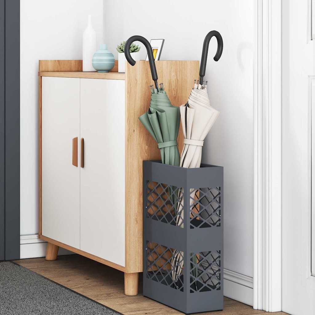 Parasollstativ med lagring Antrasitt 28 x 12 x 41 cm Stål