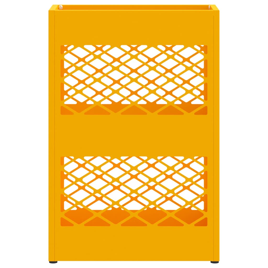 Parasollstativ med lagring sennepsgul 28 x 12 x 41 cm Metall