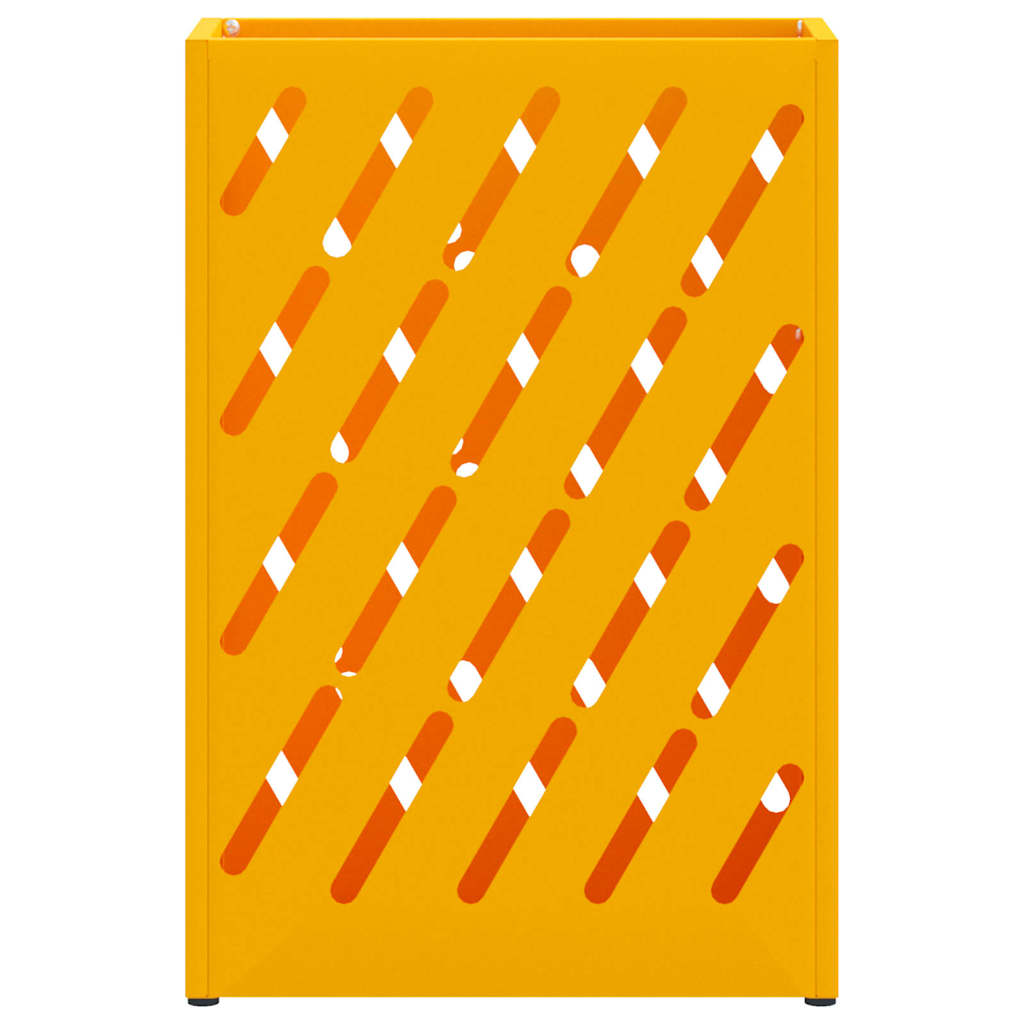 Parasollstativ med lagring sennepsgul 28 x 12 x 41 cm Stål