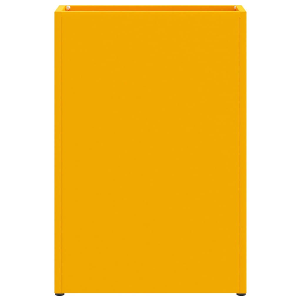 Parasollstativ med lagring sennepsgul 28 x 12 x 41 cm Stål