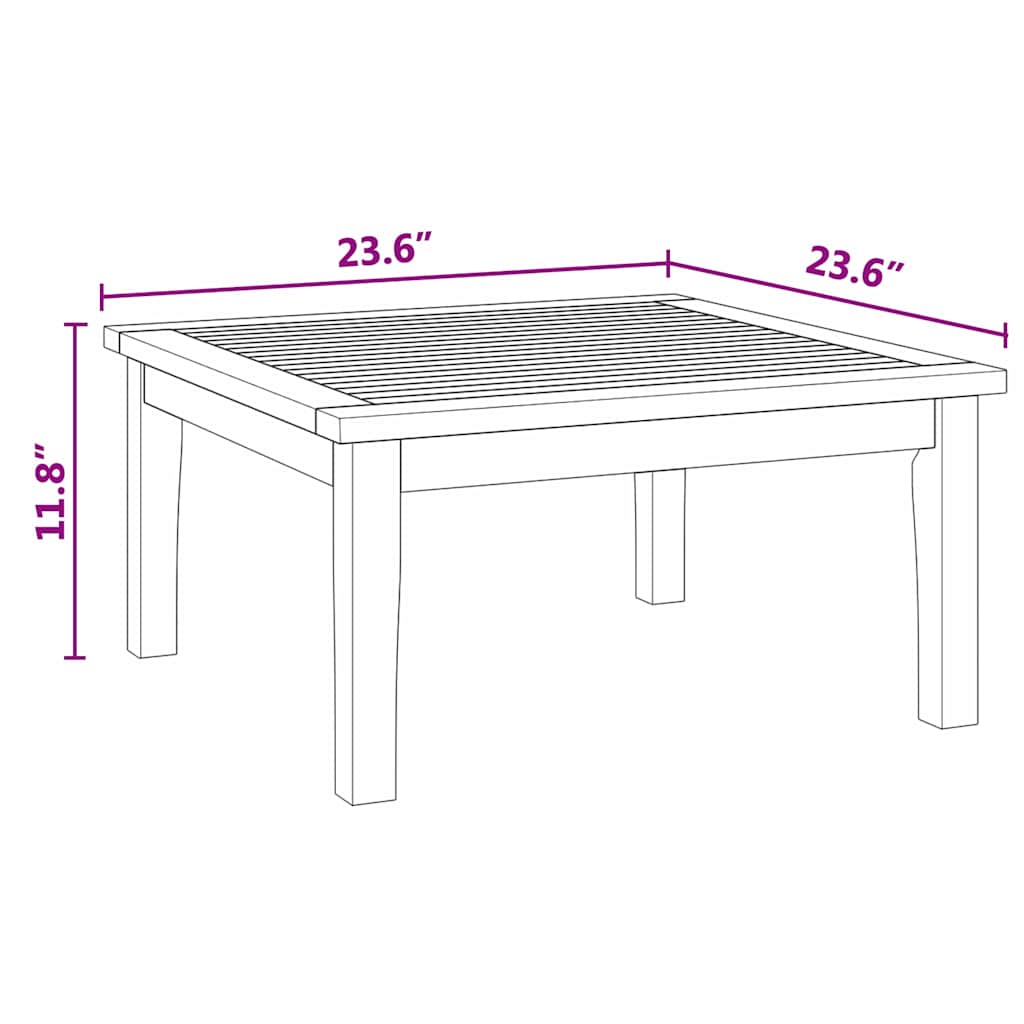 Hagebord Brun Massivt teaktre