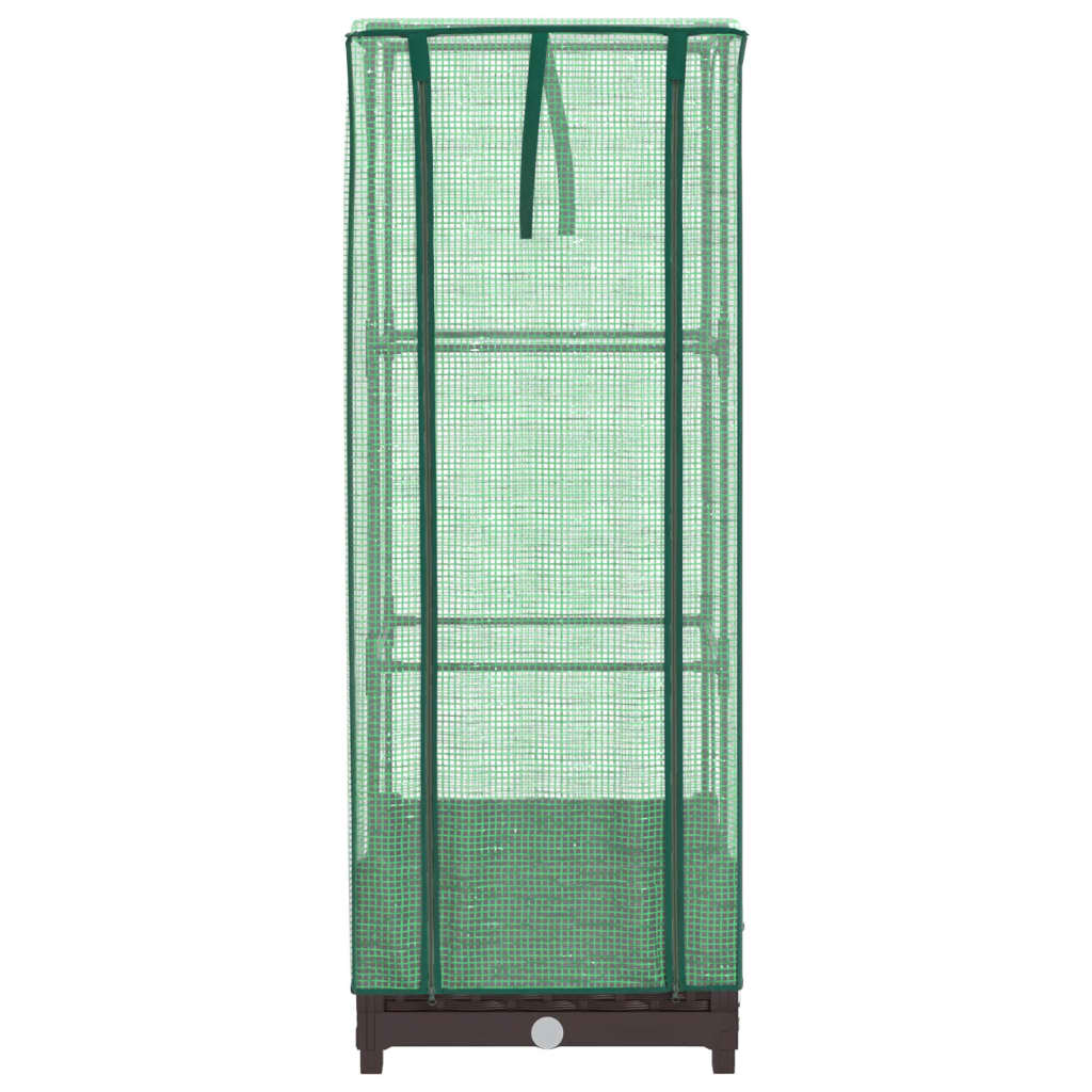 Høyseng med drivhustrekk rottingutseende 40x40x123 cm