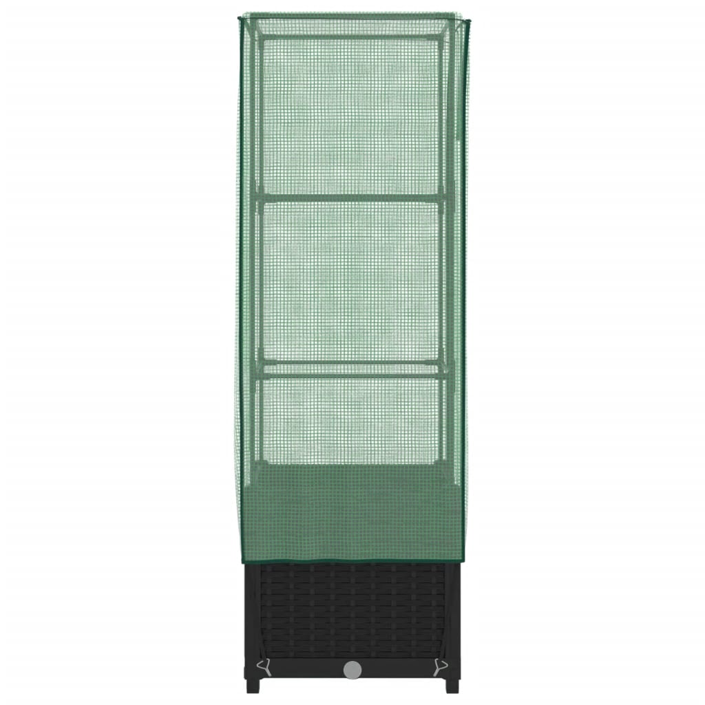 Høyseng med drivhustrekk rottingutseende 40x40x139 cm