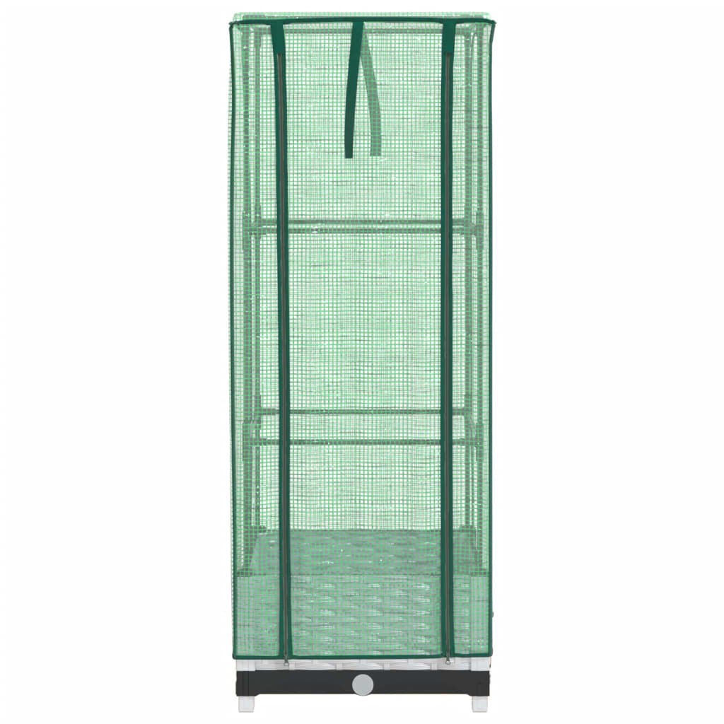 Høyseng med drivhustrekk rottingutseende 40x40x123 cm