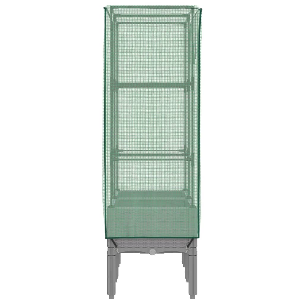 Høyseng med drivhustrekk rottingutseende 80x40x140 cm