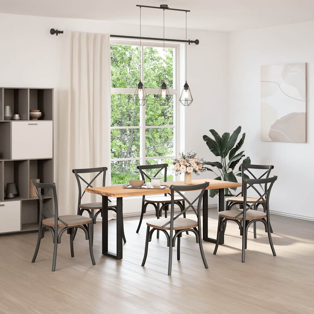 Konsollbordben U-formet 2 stk svart 28 x (72-73) cm stål