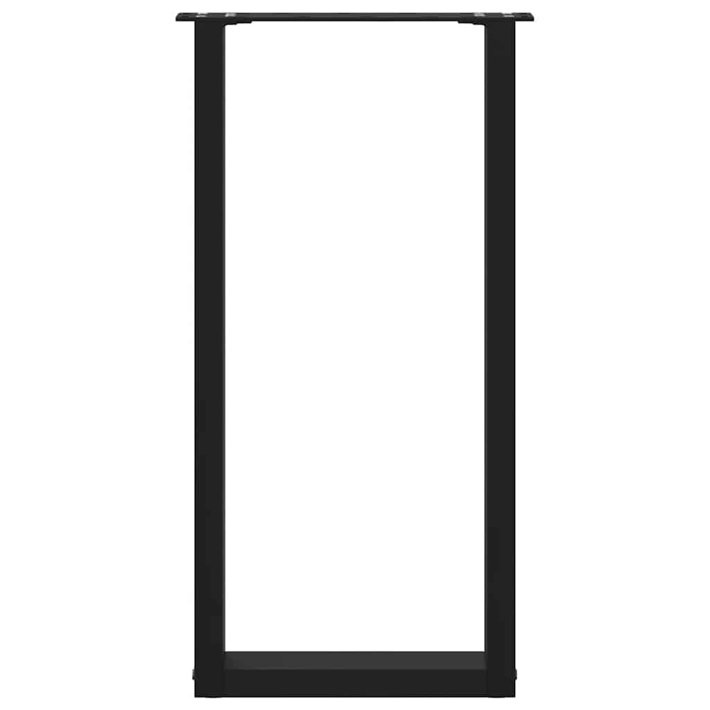 Konsollbordben U-formet 2 stk svart 28 x (72-73) cm stål