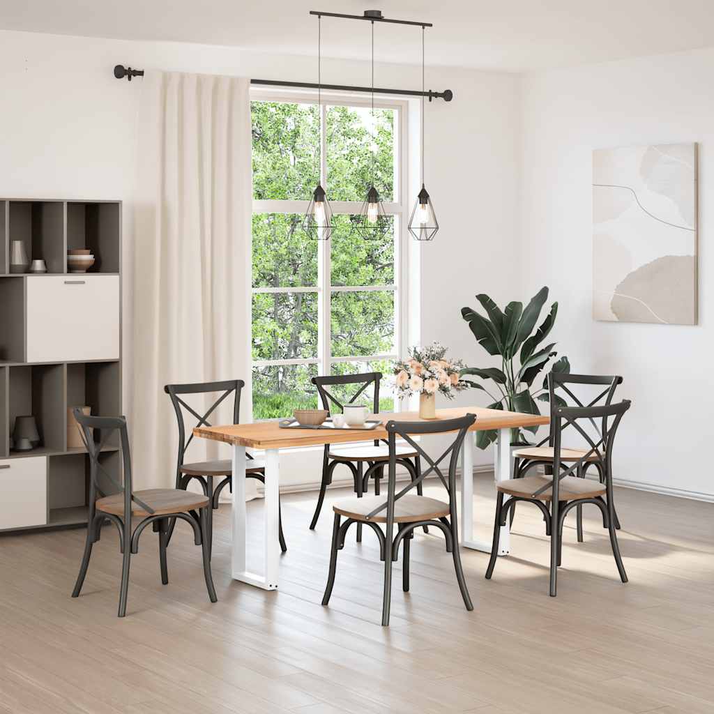 Konsollbordben U-formet 2 stk hvit 28 x (72-73) cm stål