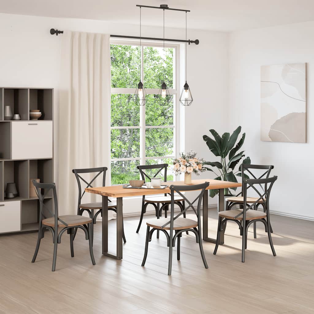 Konsollbordben U-formet 2 stk naturstål 28 x (72-73) cm stål