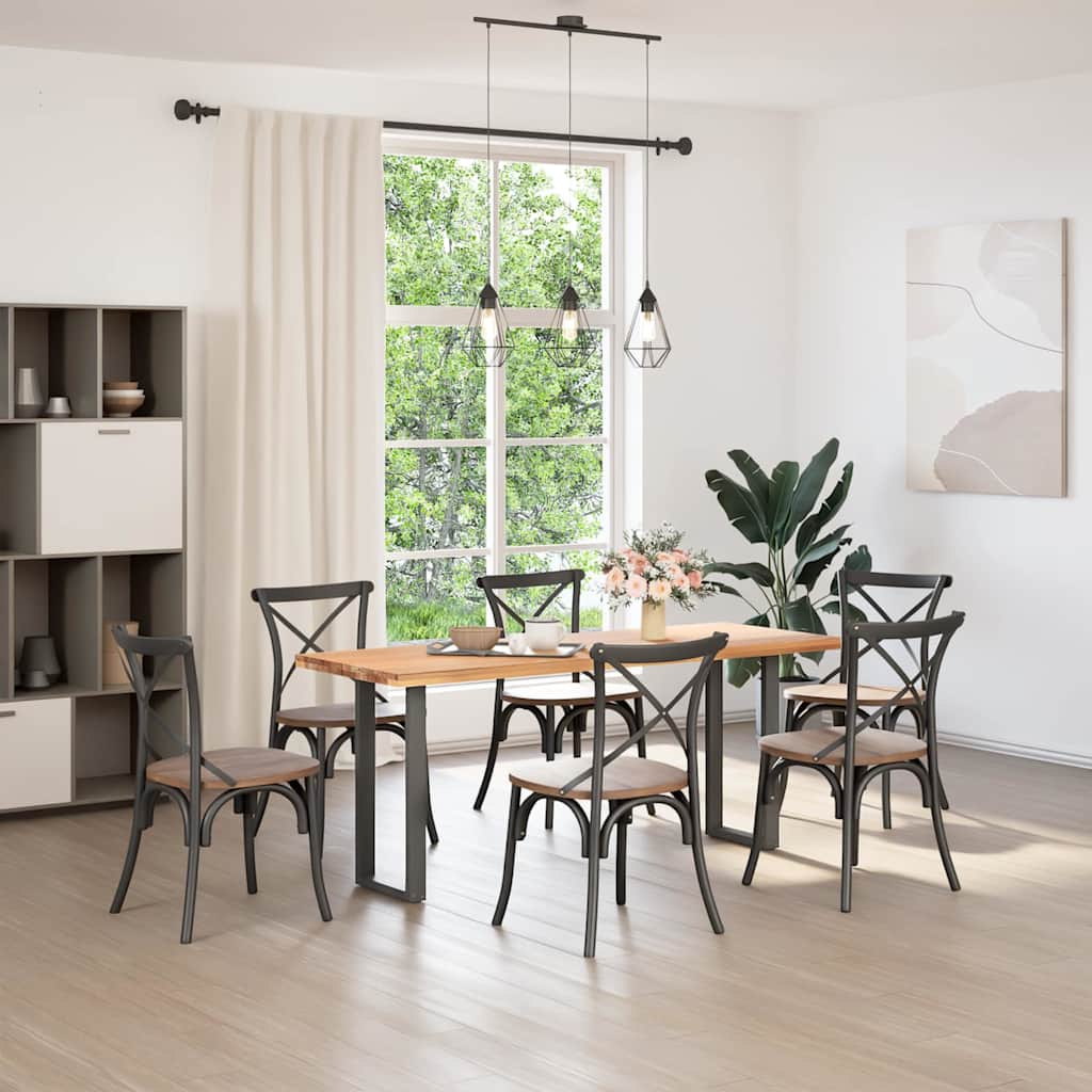 Konsollbordben U-formet 2 stk antrasitt 38 x (72-73) cm stål