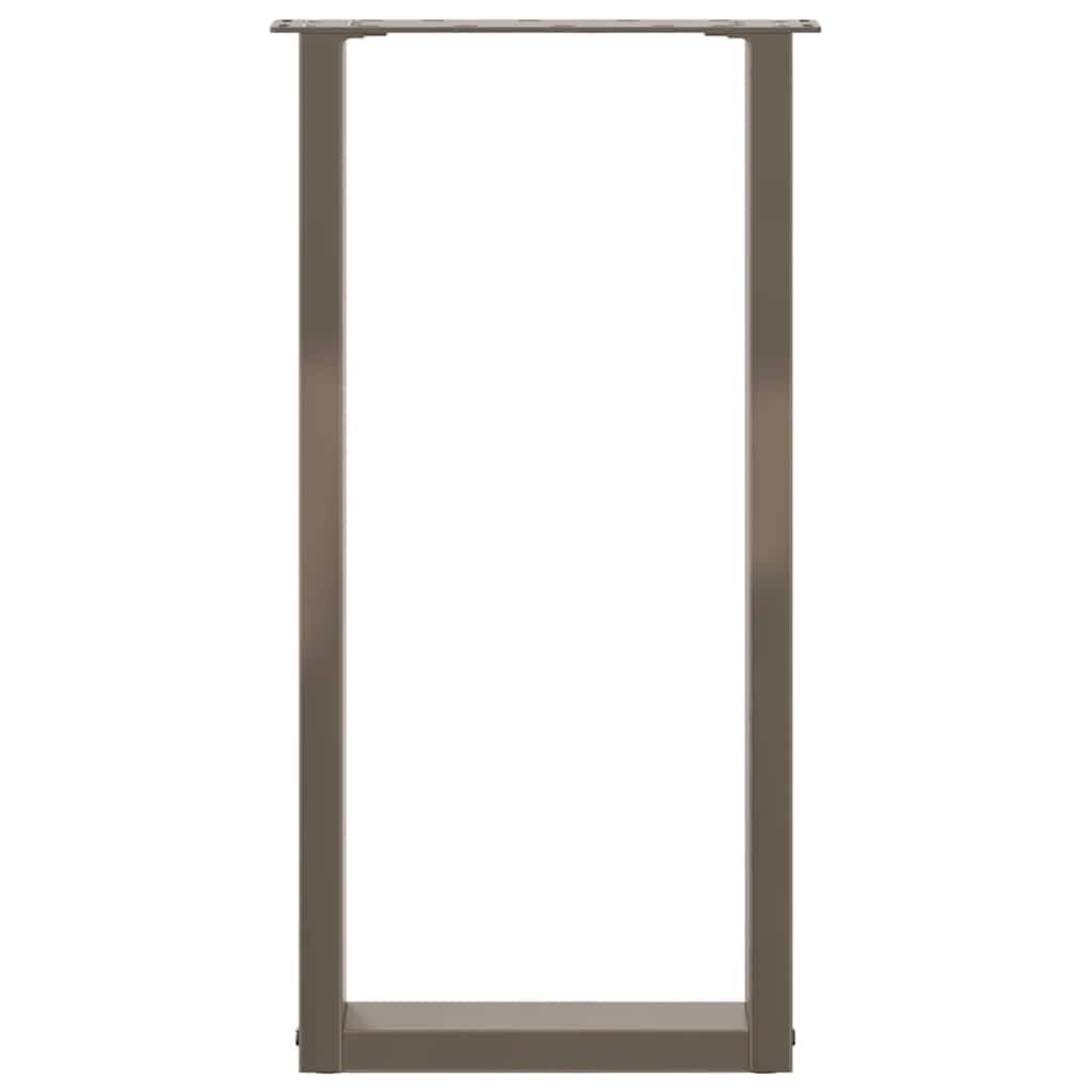 Konsollbordben U-formet 2 stk naturstål 38 x (72-73) cm stål