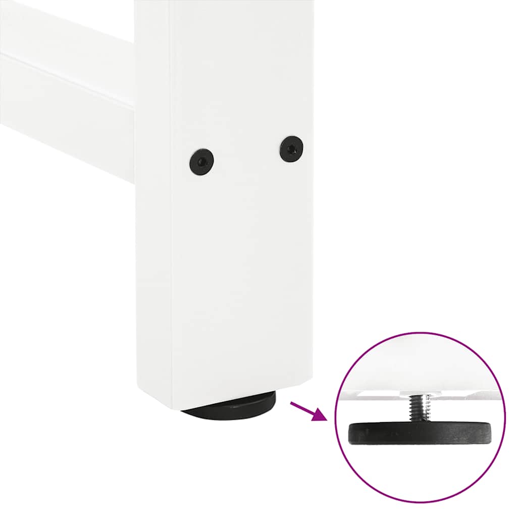 Konsollbordben hvite 2 stk 28 x (72-73) cm stål