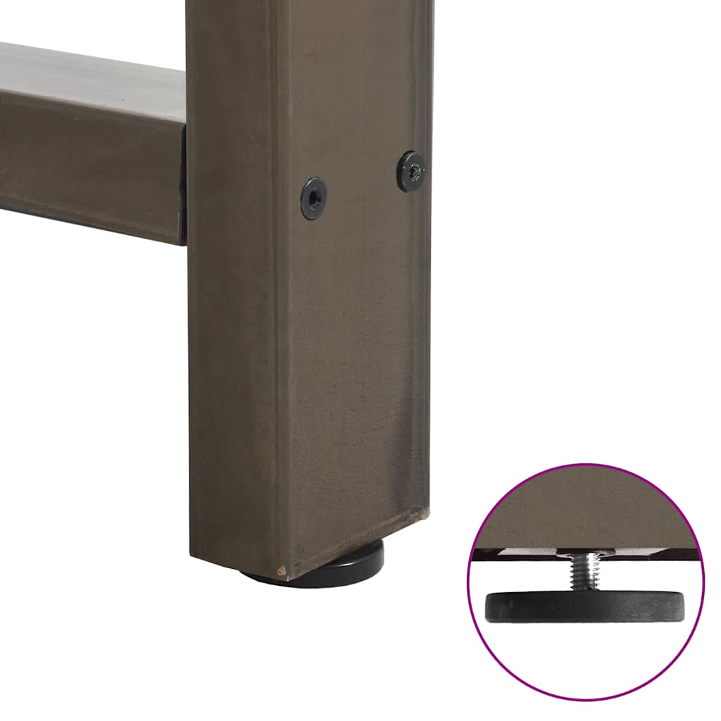 Konsollbordben naturstål 2 stk 28 x (72-73) cm stål