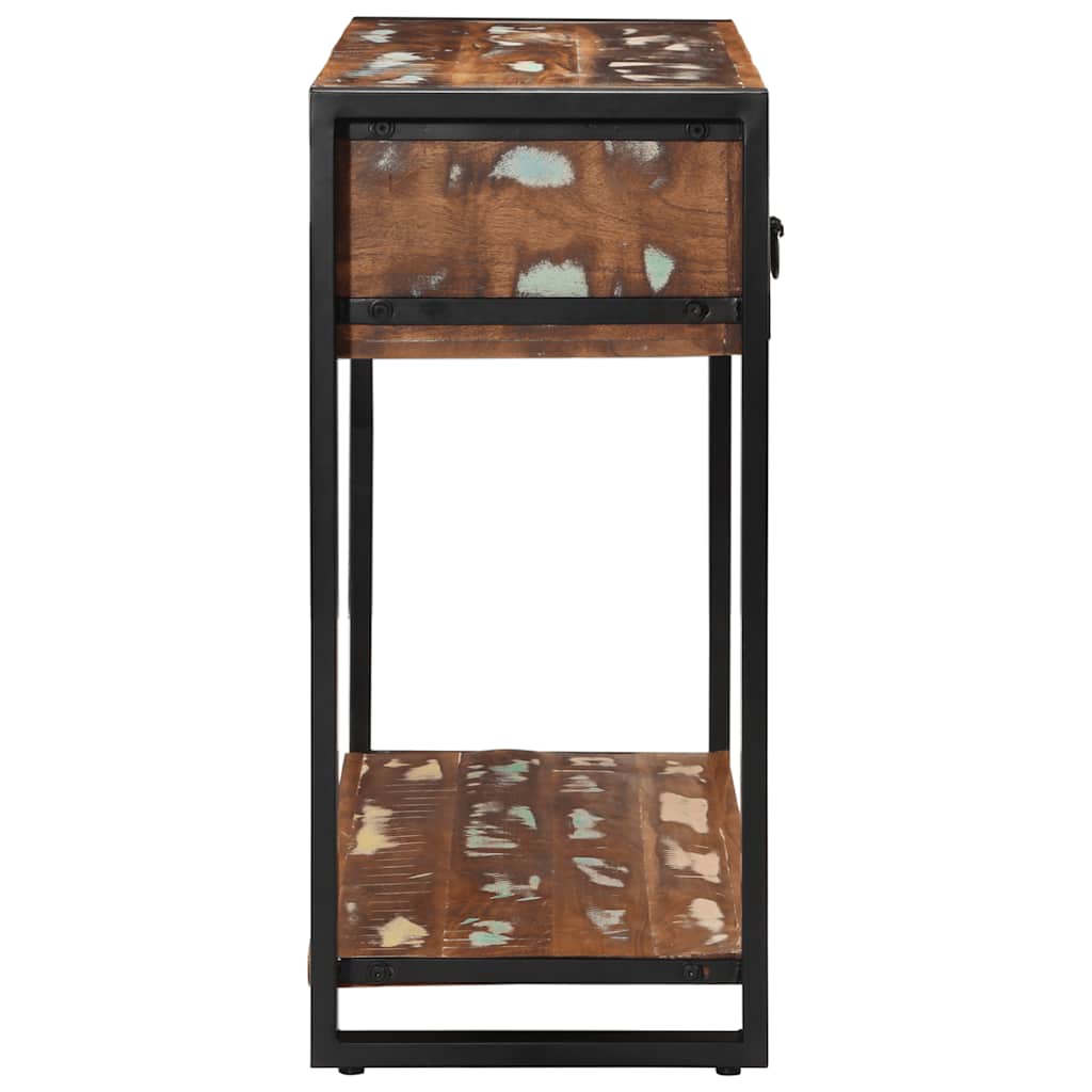 Konsollbord flerfarget 100x35x75 cm gjenvunnet heltre