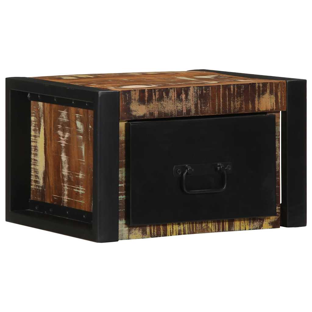 Nattbord flerfarget 40x35x25 cm gjenvunnet heltre