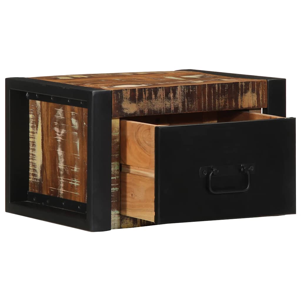 Nattbord flerfarget 40x35x25 cm gjenvunnet heltre