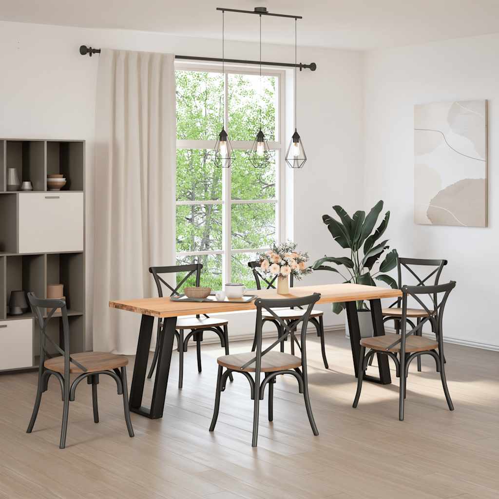 Konsollbordben U-formet 2 stk svart 28x(72-73) cm stål